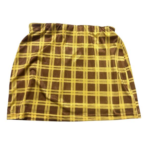 With Jean Miles Mini Skirt Checkered NEW - Picture 2 of 7